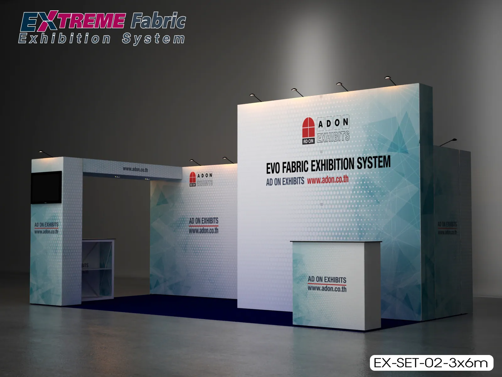 Extreme Pop Up Booth Set 02 (3x6 m)