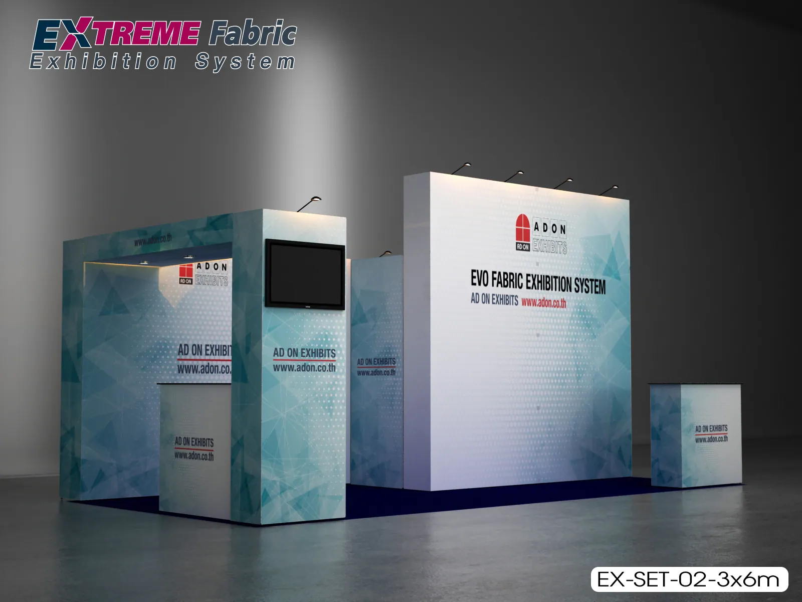 Extreme Pop Up Booth Set 02 (3x6 m)