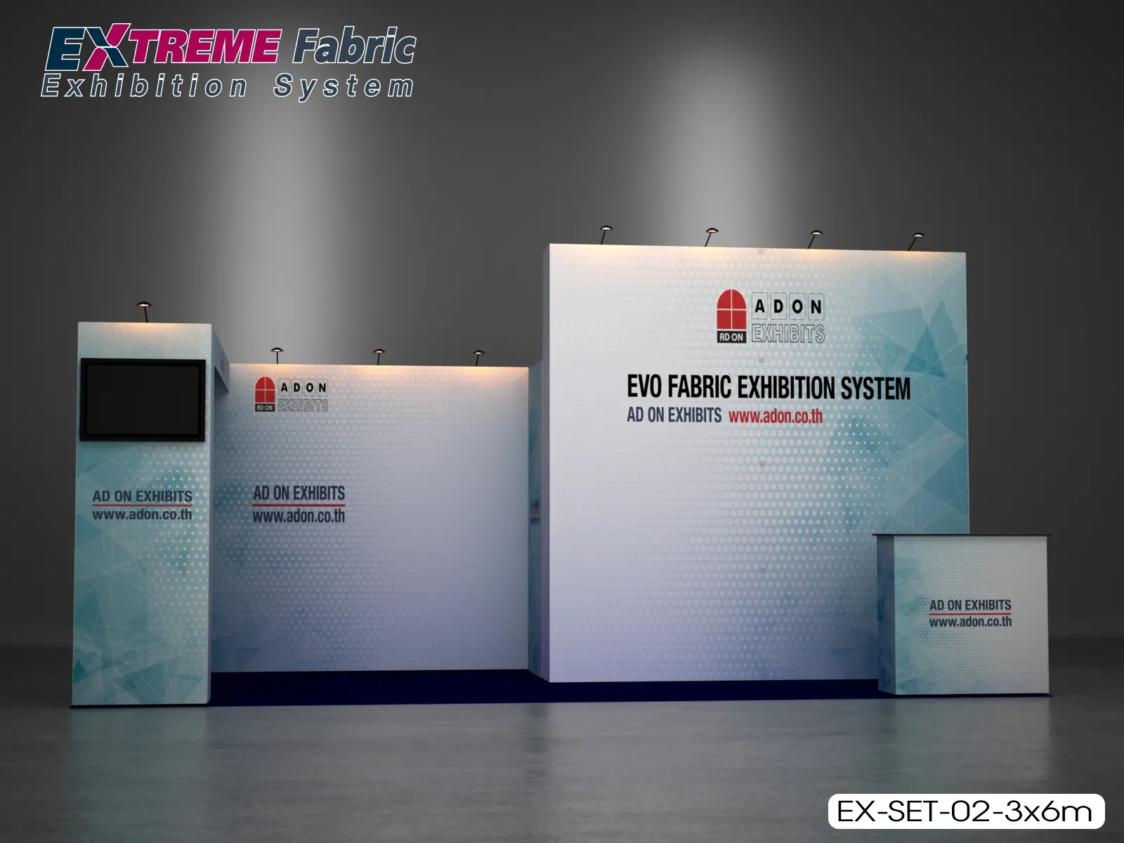 Extreme Pop Up Booth Set 02 (3x6 m)
