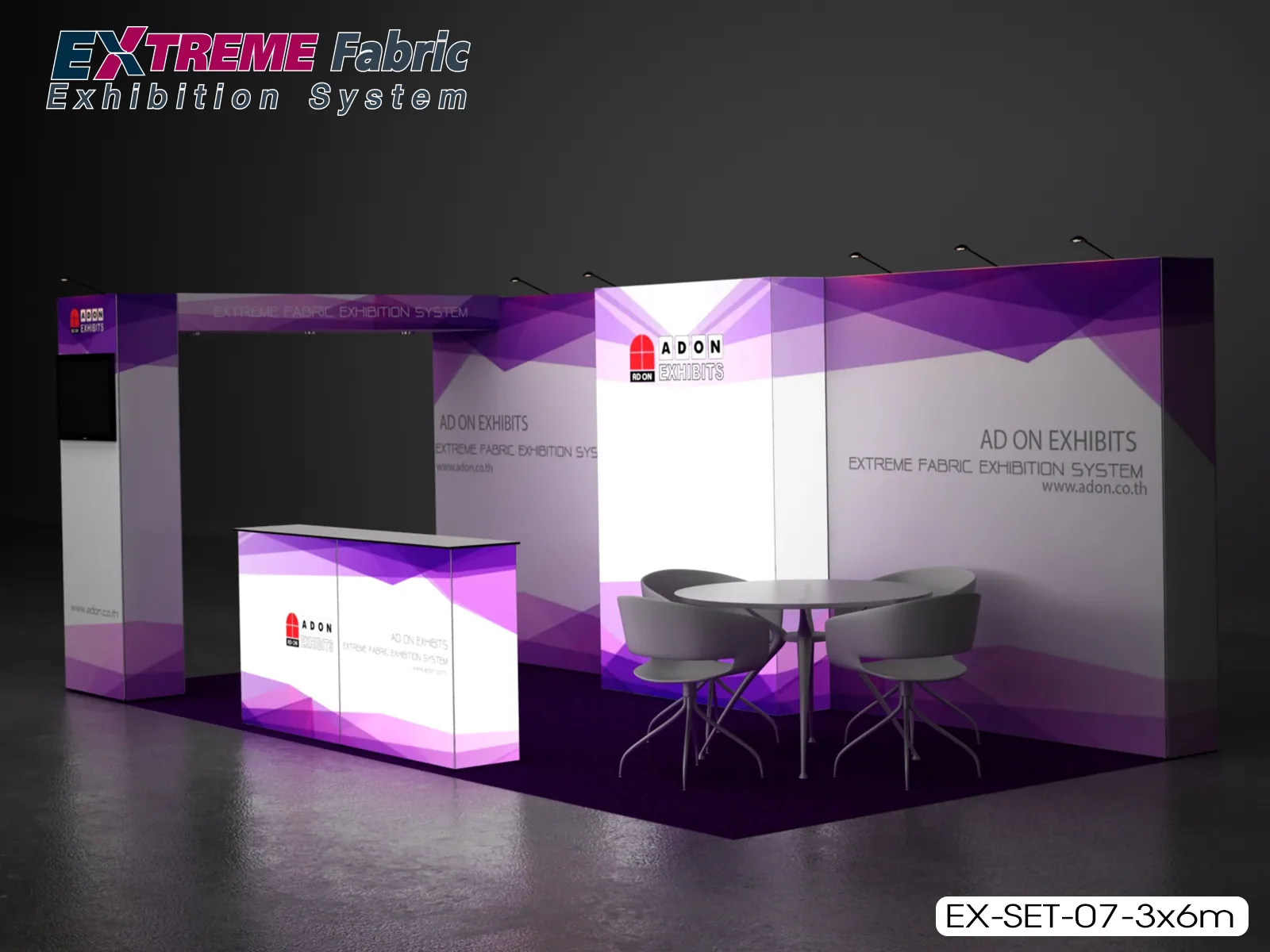 Extreme Pop Up Booth Set 07 (3x6 m)