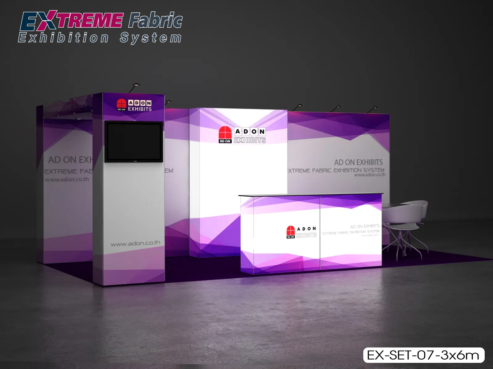 Extreme Pop Up Booth Set 07 (3x6 m)