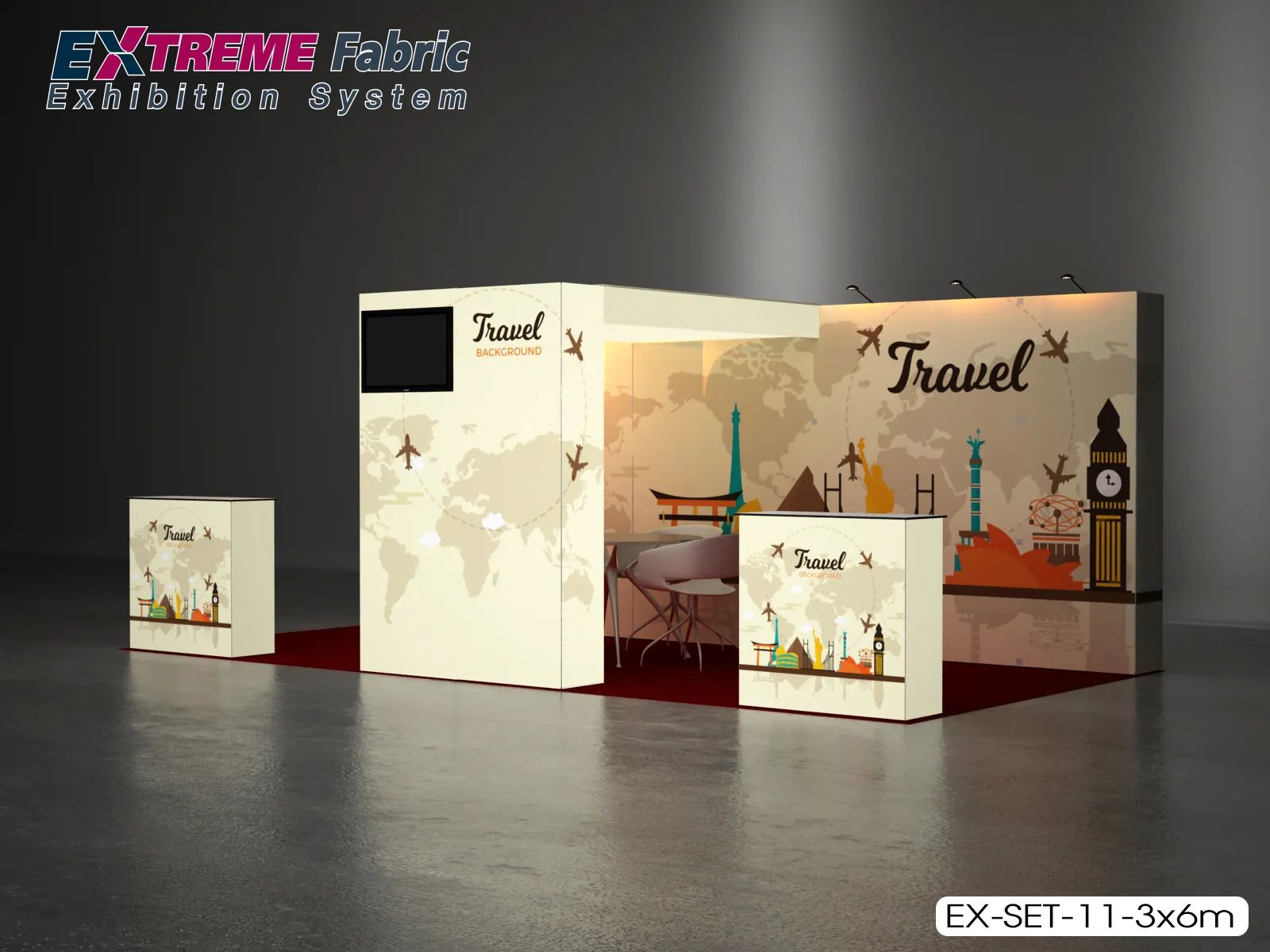 Extreme Pop Up Booth Set 11 (3x6 m)