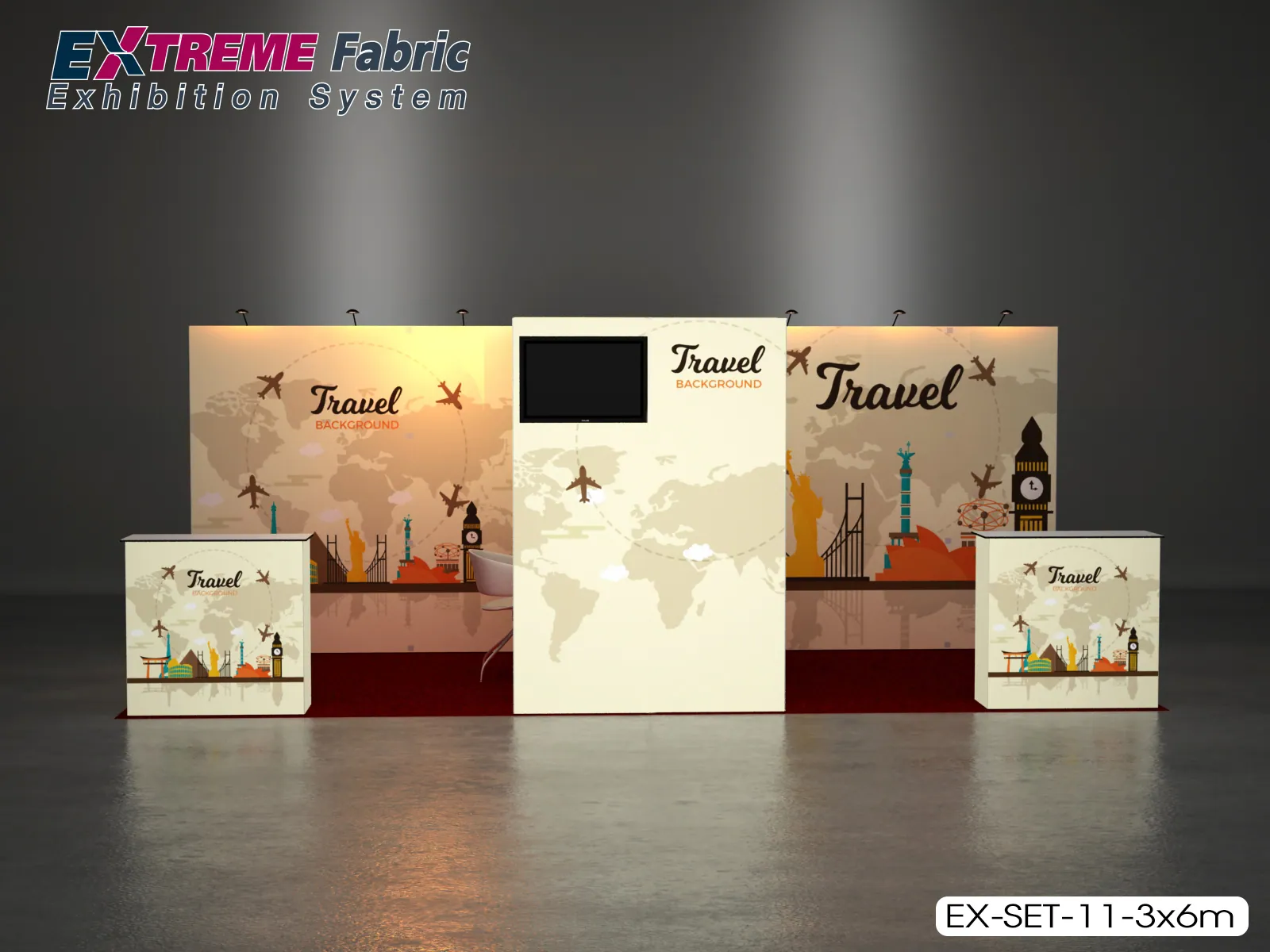 Extreme Pop Up Booth Set 11 (3x6 m)