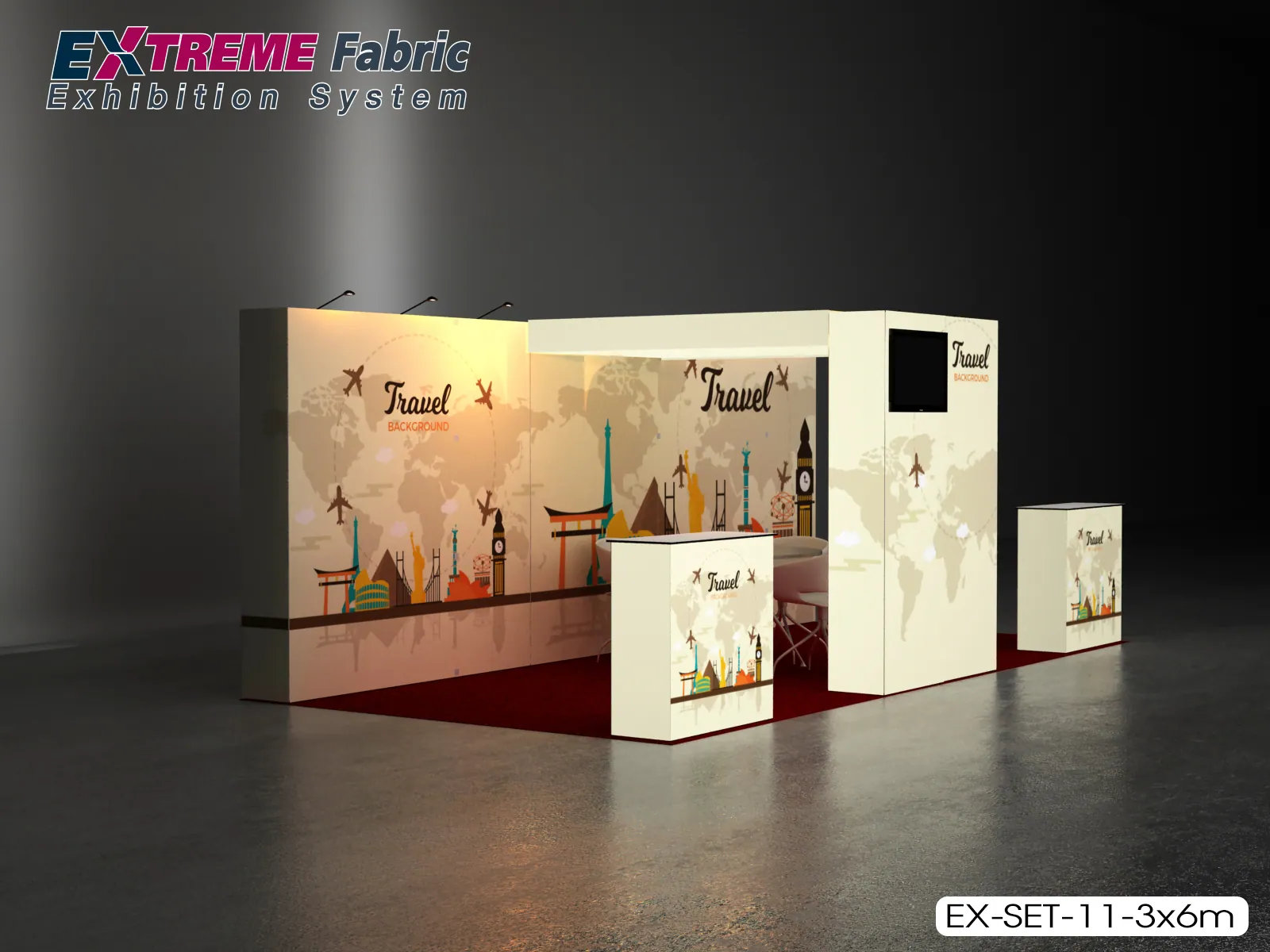 Extreme Pop Up Booth Set 11 (3x6 m)