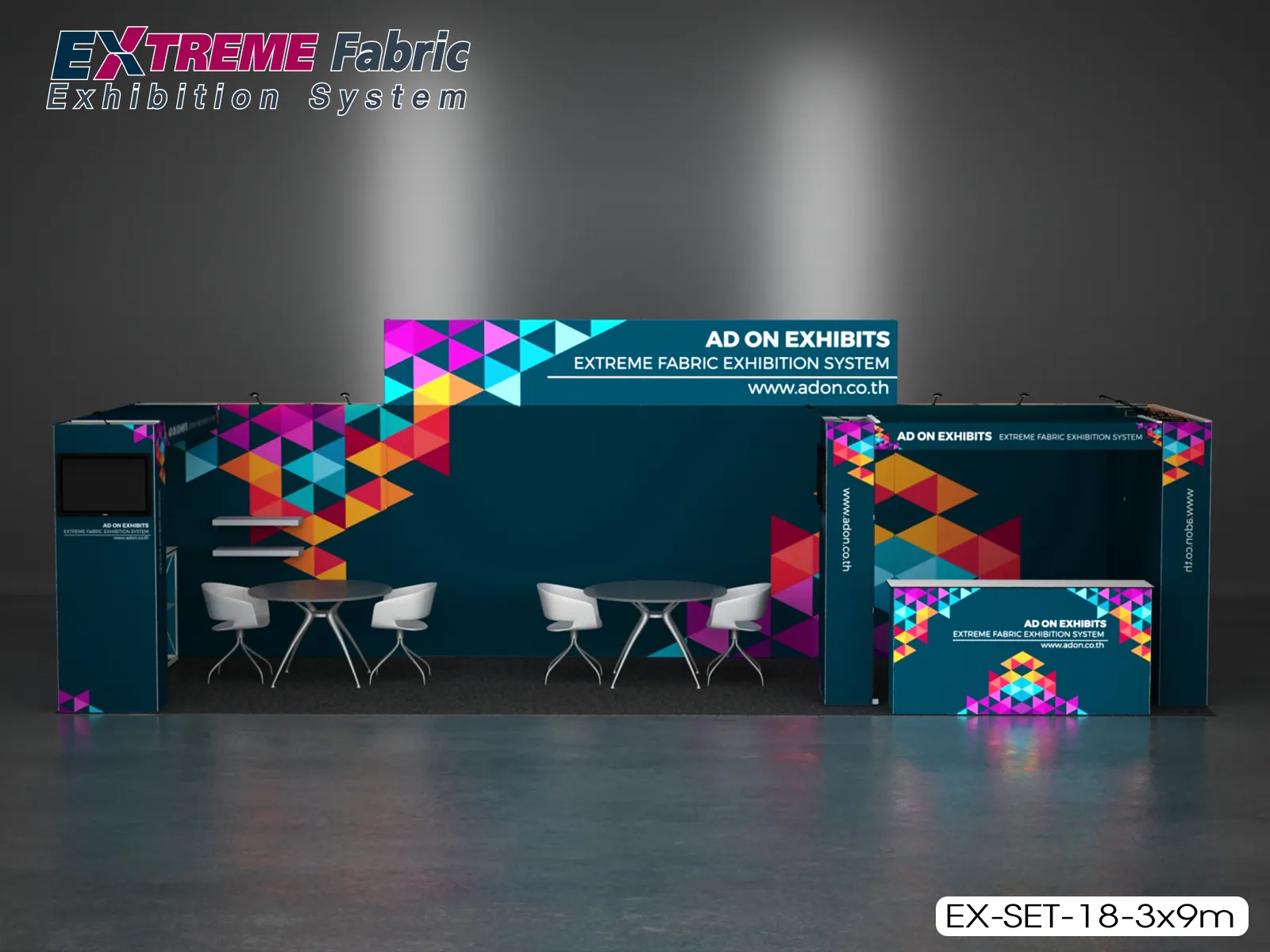 Extreme Pop Up Booth Set 18 (3x9 m)