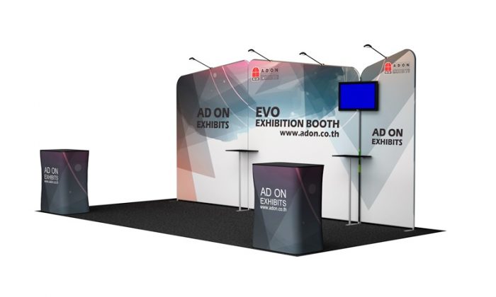 Evo Tube Booth Set 207 (3x6) | บูธผ้าสำหรับแสดงสินค้า