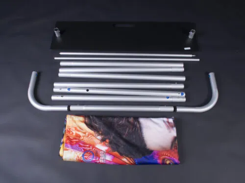 EVO Tube Banner Premium, Curved Corners, Flat Plate Feet