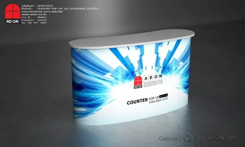 Counter Pop Up Standard 2x3 หน้าโค้ง