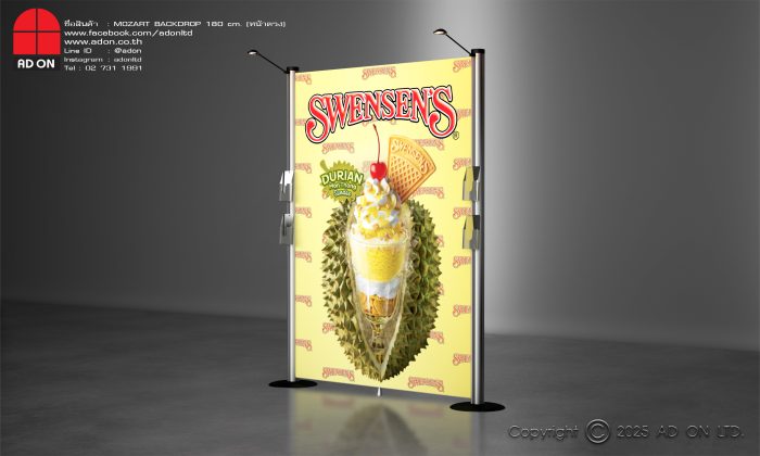 Mozart Backdrop หน้าตรง 180 cm - Image 3