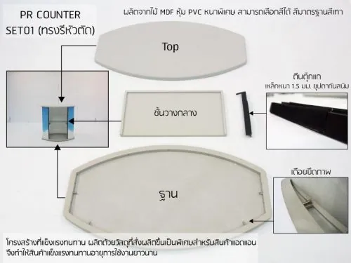 PR Counter With Option S005-PR01-05 ทรงรีหัวตัด