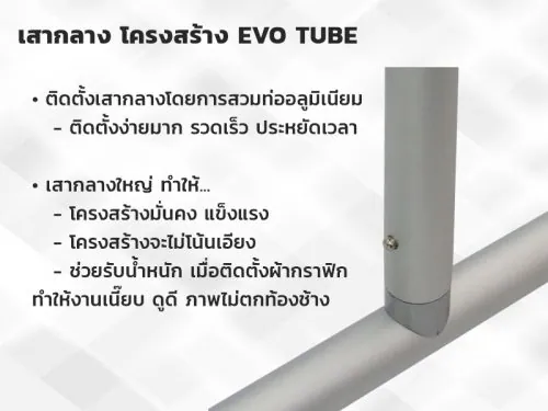 EVO Tube Backdrop Premium Straight Front, Curved Corners