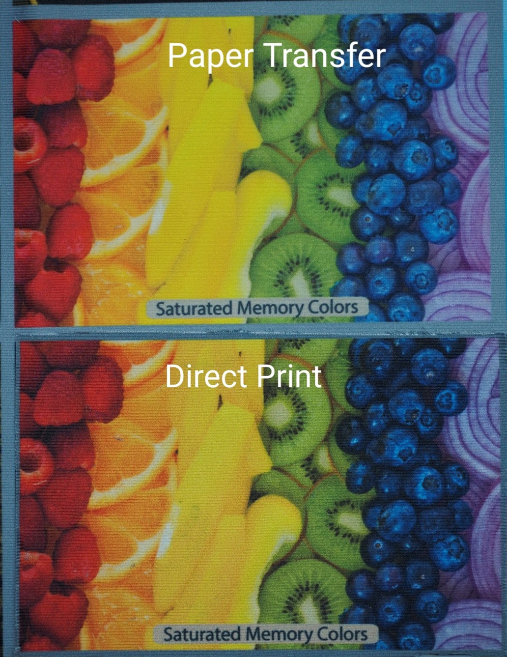 เปรียบเทียบความสดของสี Paper transfer กับ direct printing