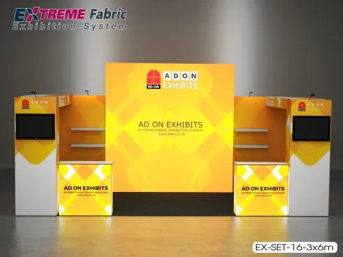 Extreme Pop Up Booth Set 16 (3x6 m)