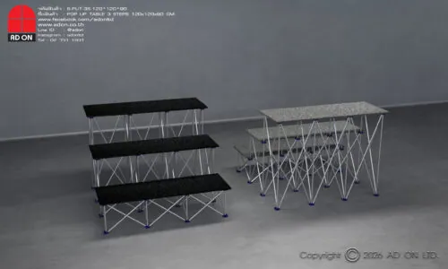 Pop Up Table 3 Steps (120x120x90)