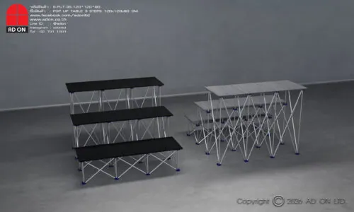 Pop Up Table 3 Steps (120x120x90)