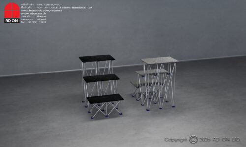 Alternative view of Pop Up Table 3 Steps (60x90x90)