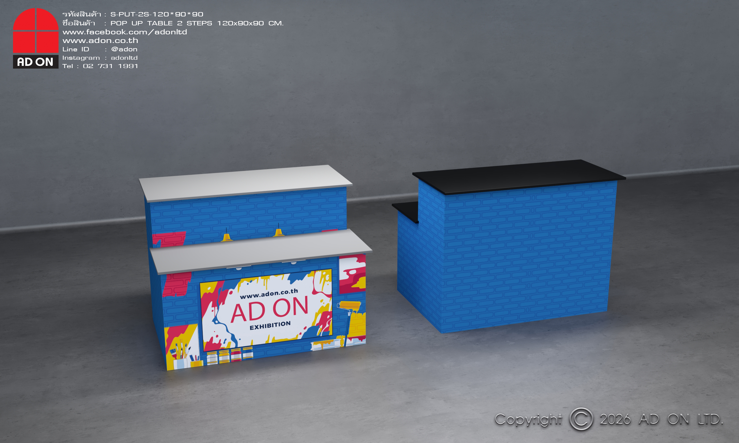 Pop Up Table 2 Steps (120x90x90) - Image 3