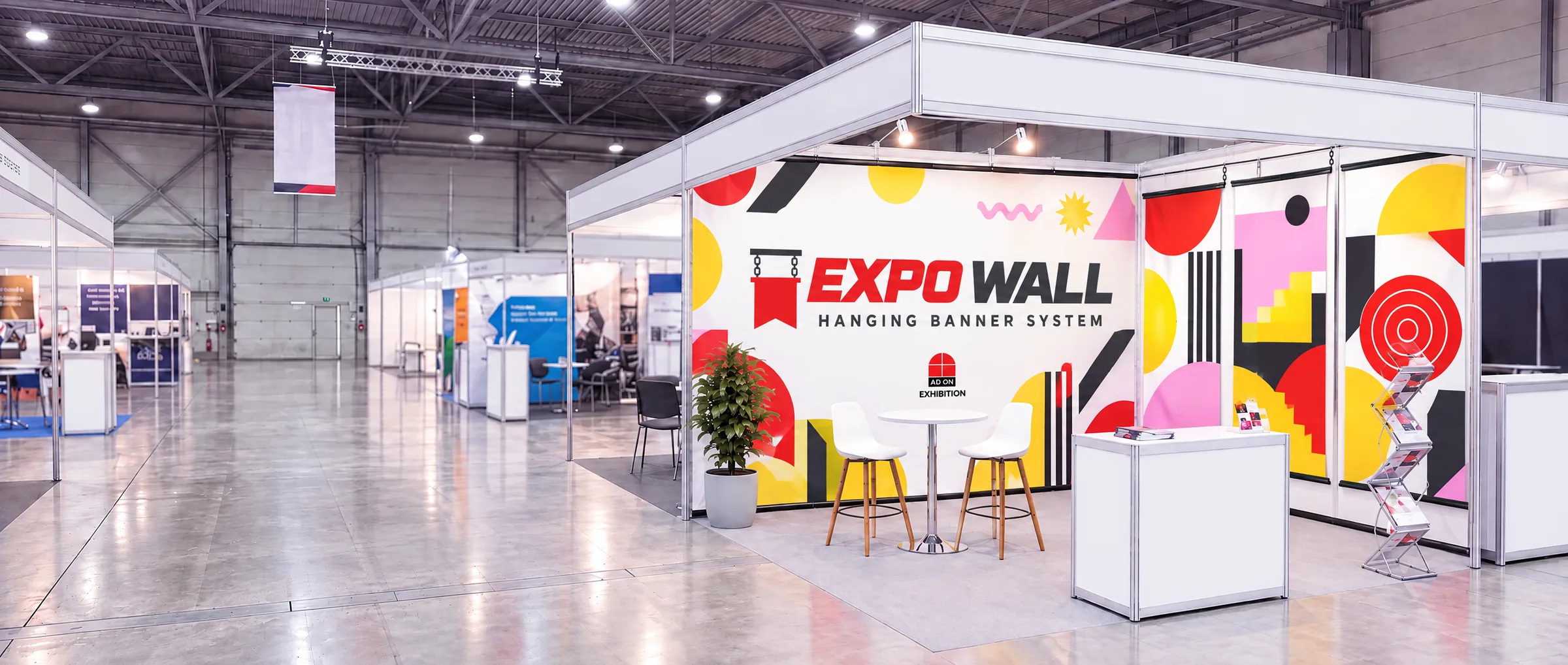 Expo Wall ผนังแขวนผ้าพิมพ์ลายในบูธมาตรฐาน
